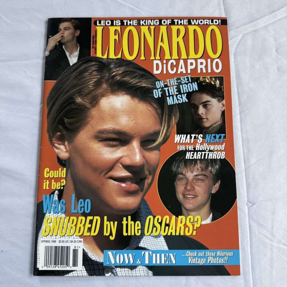 Leonardo Dicaprio Magazine Spring 1998 Near Mint Condition King Of The World